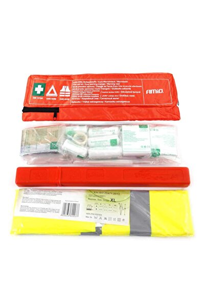 AMIO COMBI PLUS Car Safety Set (first aid kit, reflective triangle, vest)