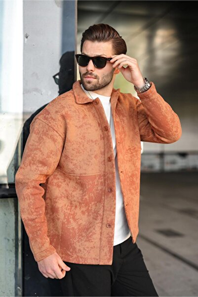 Madmext Brown Fleece Inside Shirt Jacket E6767