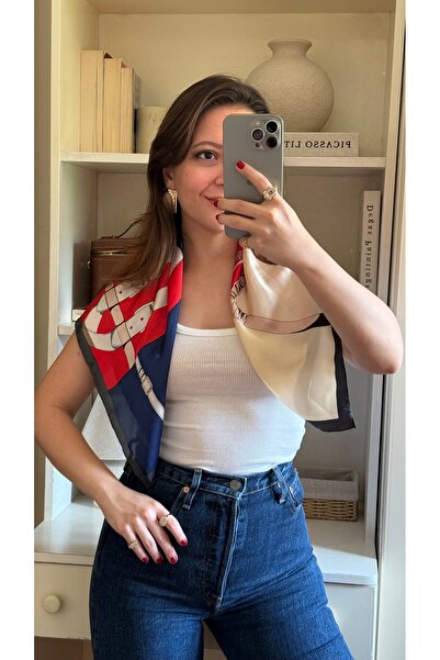 Muse Sister Belt Detailed Scarf (70X70)