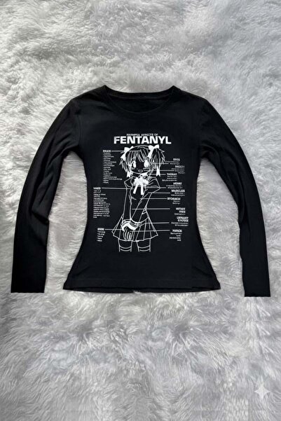 Karakedi Black Girl Harmful Effect Y2K Long Sleeve Crop Bodysuit