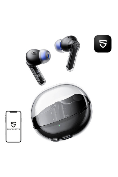 SoundPEATS Διαφανή ακουστικά (μαύρα)