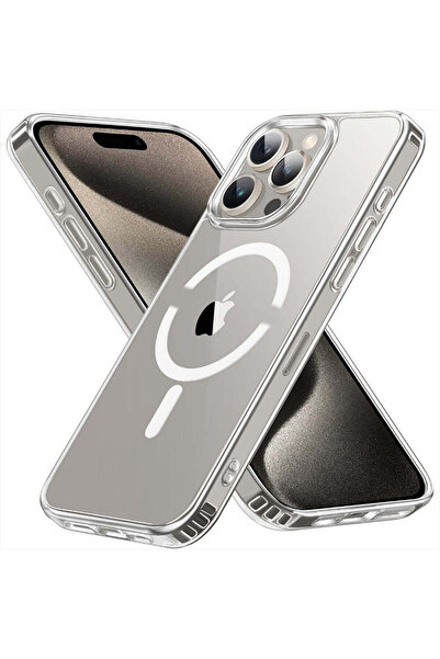 Casey Studios Magsafe Case iPhone 15 Pro Max, Slim, Wireless Charging, Raised Edges, Clear