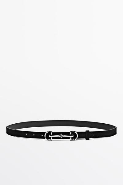 Massimo Dutti Kalın süet deri binici kemer