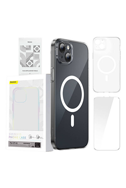 Baseus Husă pentru Magnetic Crystal Clear pentru iPhone13 (transparentă)+ sti...