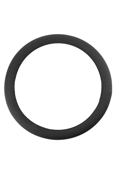 AMIO Black Canvas Steering Wheel Cover, (37-39cm)
