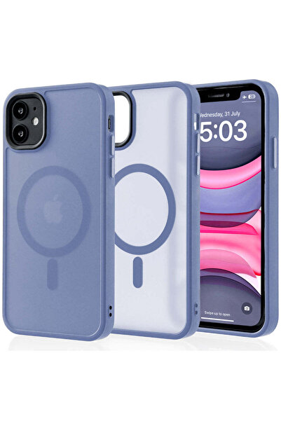 Casey Studios Magsafe Case iPhone 11, Slim, Wireless Charging, Raised Edges, Light Blue