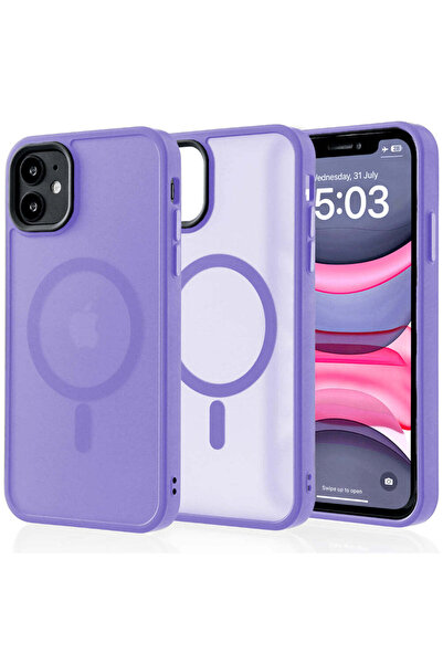 Casey Studios Magsafe Case iPhone 11, Slim, Wireless Charging, Raised Edges, Light Purple