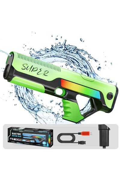 OEM Pistol electric cu apă Skirfy, automat, cu baterii, plastic, verde