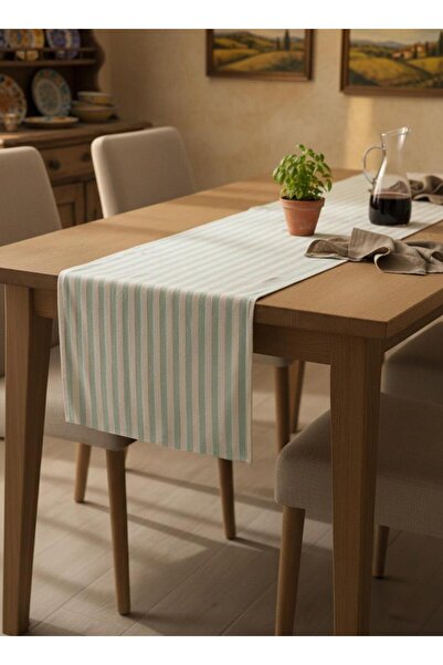 Markaev Natural Striped Cotton Runner 50X150 cm