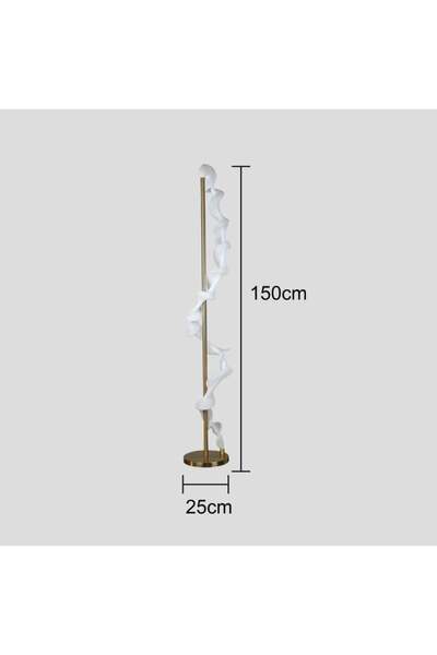 Hummer Modern Standard Olive Floor Lamp - Yellow Light, 1500 mm Diameter