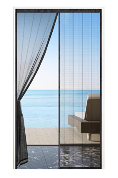 OEM MYCARBON Magnetic Net, 80x210 cm, Fiberglass, Automatic Closure with Strong Magnets, Black