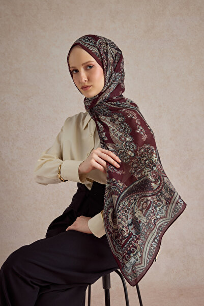 Qef Cotton Shawl Flow Burgundy