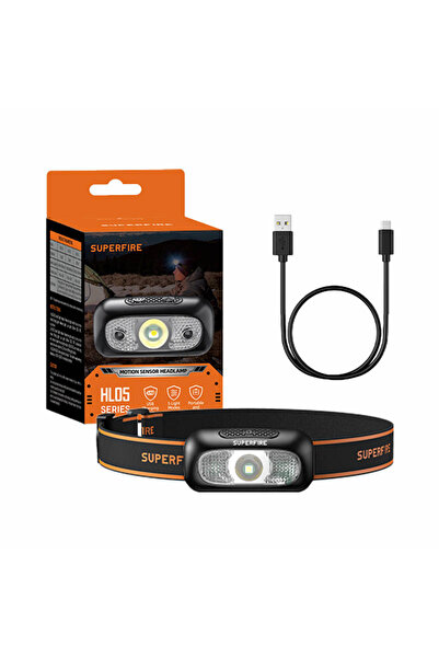 SUPERFIRE Lanternă de cap HL05-D, 110lm, USB
