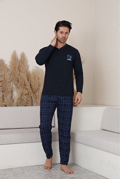 Sude HOMEWEAR Men's Long Sleeve Pajama Set