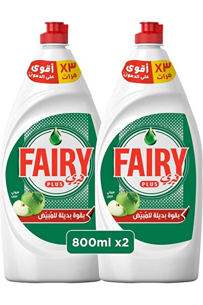 Fairy Plus Liquid Dish Soap, Green Fruit Scent, Bleach-Alternative Power, 2 ×...