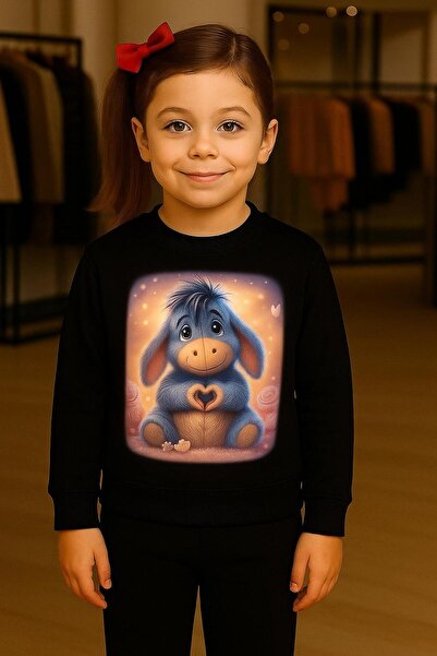 playwear Σετ Φούτερ και Φόρμα με Σχέδιο Καρδιάς για Ηλικίες 3-4-5-6-7-8-9-10-...