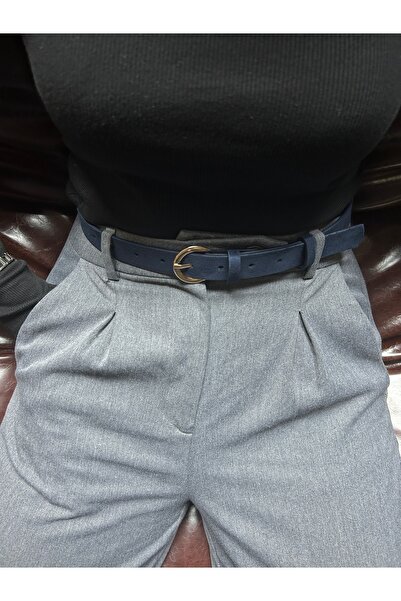 LİA KEMER Illume Curea rotundă cu model din piele intoarsa pentru femei, cu c...