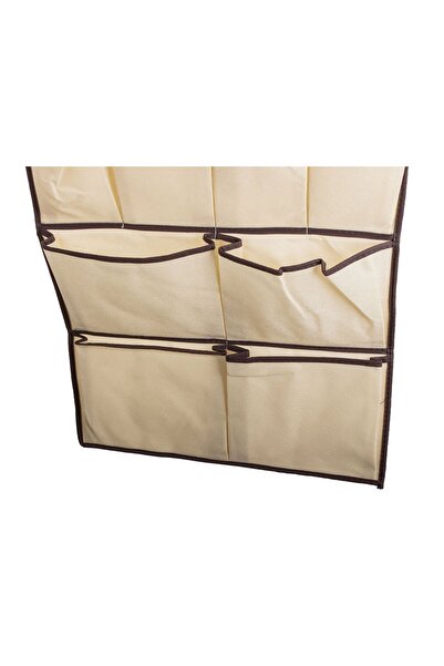 zola Hanging organizer, with 20 pockets, 5 rows, cream, 128x45 cm