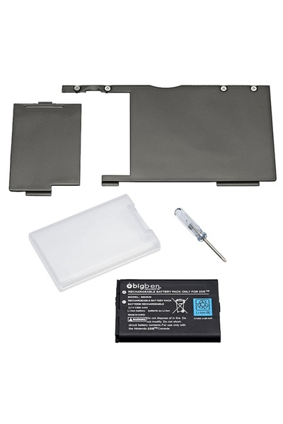 Bigben Interactive BigBen battery for 3DS console, 1300 mAh, detachable cover, charging stand (black)