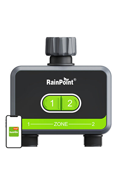 RAINPOINT Controler de irigare cu 2 zone cu aplicație