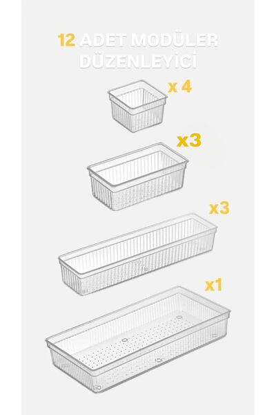 Bayev Bade 4 Boy 11'Li Ящик для багатоцільового органайзера - Органайзер для прикрас та косметики для шафи