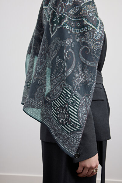 Qef Cotton Shawl Shadow Gray