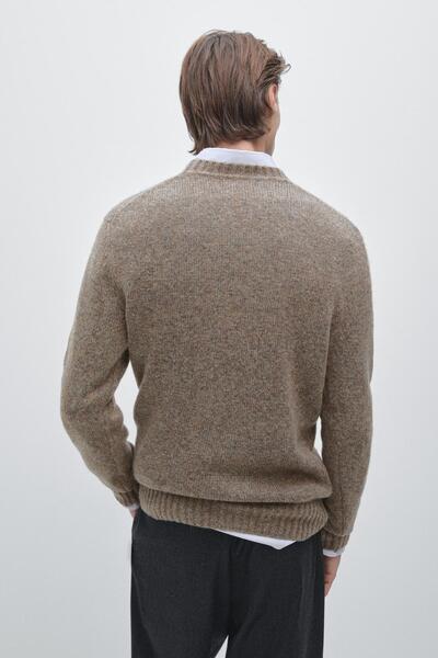 Massimo Dutti Yün karışımlı bisiklet yaka triko kazak