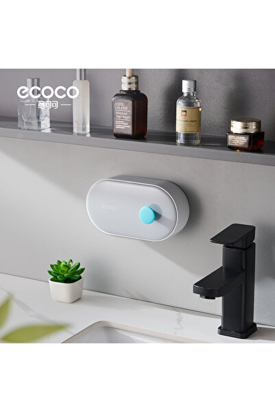 Miecoco Yapışkanlı Tek Bölmeli Kapaklı Katı Sabunluk Kendinden Boşaltmalı (Adet fiyat)