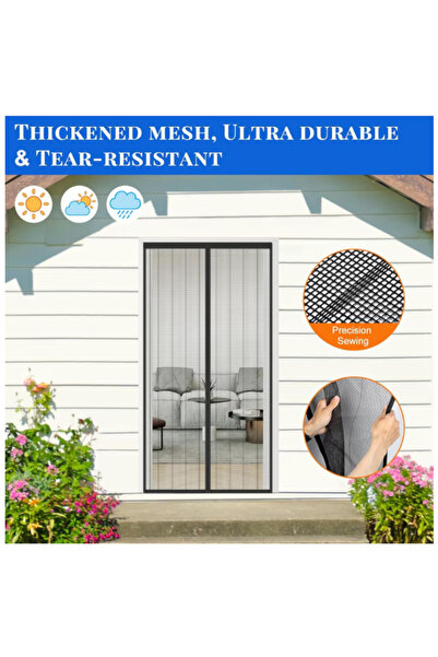 OEM MYCARBON Magnetic Net, 85x220 cm, Fiberglass, Automatic Closure with Strong Magnets, Black