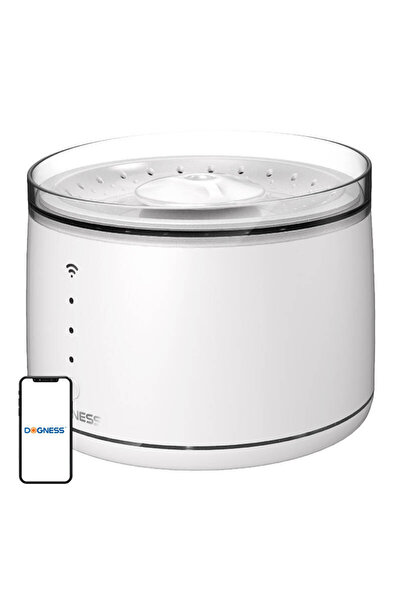 Dogness Fântână de apă pentru animale D07 1,8l (alb)