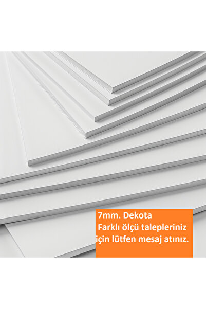 MORYELKEN 7mm Beyaz Foreks Levha PVC Foam Levha Dekota Levha Maket Malzemesi