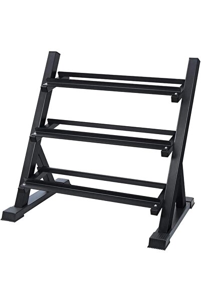 1441 Fitness حامل دمبل صغير بثلاث طبقات لـ 8 أزواج، سعة 500 كجم -