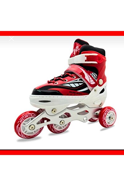 BURAK CAN SPORT General Brands Adjustable 2 in 1 Light-Up Metal Body Exercise Skates Light-Up Skates with Bag Gift