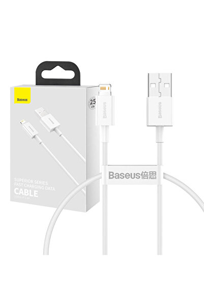 Baseus Superior Series Basic Lightning USB Cable, 2.4A, 0.25m (white)