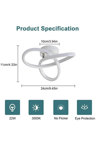 OEM Comely LED Ceiling Light, 22W, 3000K Warm Light, Modern, 30 cm, Ring Design, White