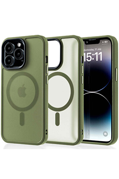 Casey Studios Husă Magsafe iPhone 14 Pro, Încărcare wireless, Margini îngroșa...
