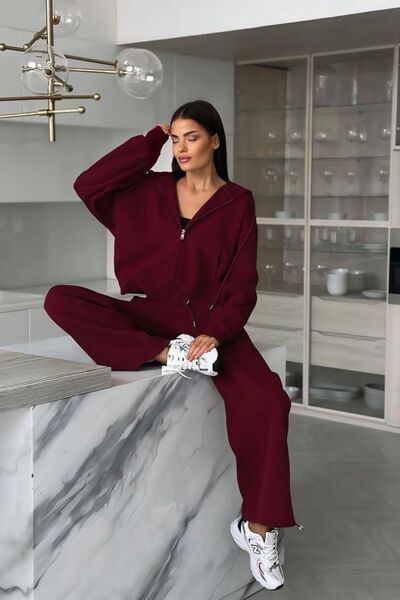 Fashiontayt 3-Ply Fabric Bottom Top Zippered Set