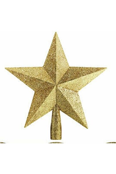 EXİZTİCARET Pine Tree Ornament Gold Tree Topper Star 15 Cm- Model 4