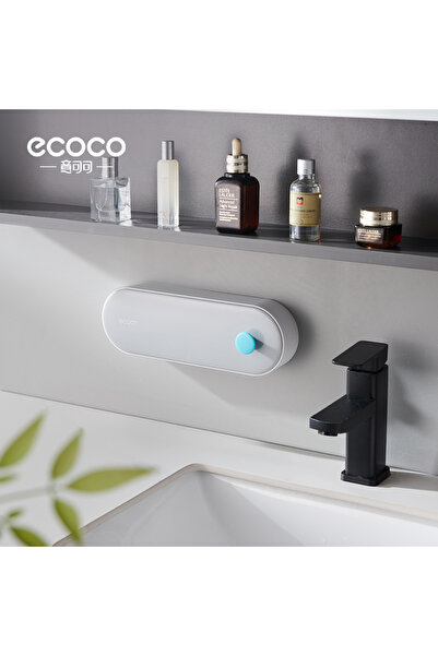 Miecoco Yapışkanlı Çift Bölmeli Kapaklı Katı Sabunluk Kendinden Boşaltmalı (Adet fiyat)