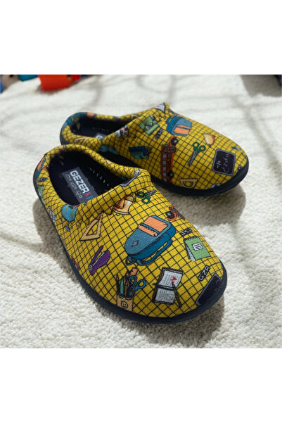 GEZER Car Patterned Winter Boys' Home Slippers. Car Winter Nursery Slippers