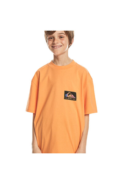 Quiksilver Back Flash Youth Boy's Orange T-Shirt
