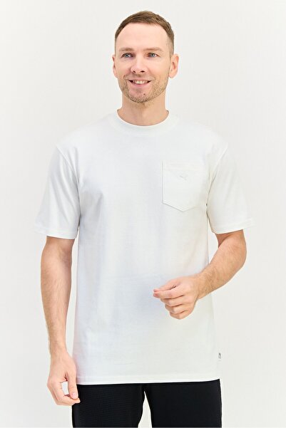 Puma x Select Men Crew Neck Short Sleeve Outdoor T Shirt, White