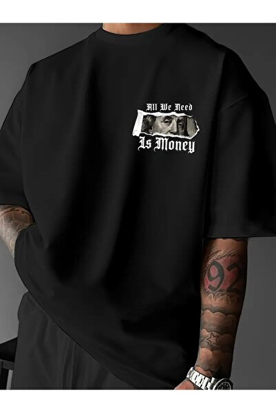 Printiva تي شيرت Zenrova للجنسين قصة فضفاضة مطبوع من القطن برقبة دائرية وأكما...