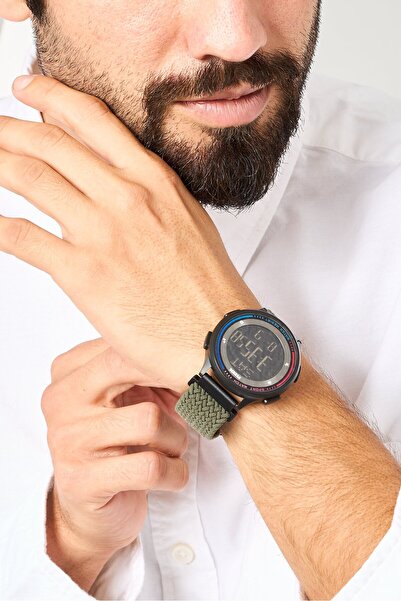 RBX Men RB5448M Textured Digital Watch 40mm, Olive