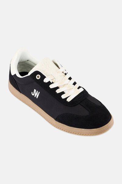 JASON WU Women Embroidered Logo Lace Up Casual Shoes, Black