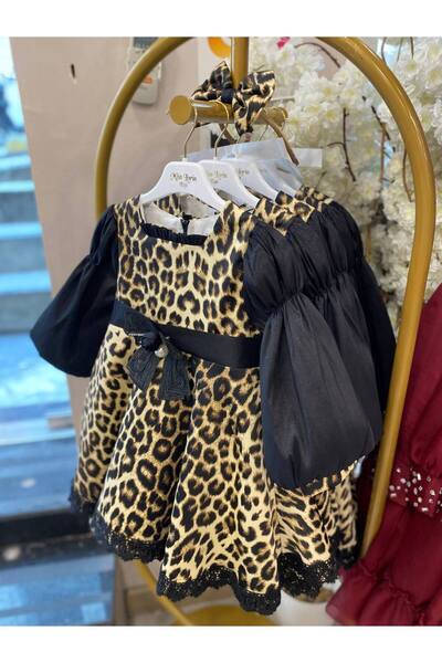 Miss Lorin Kids Leopard Children's Dress