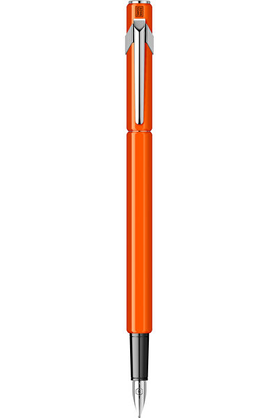 Caran d'Ache 849 Fluo Line Orange CT Stilou corp aluminiu, penita otel, portocaliu