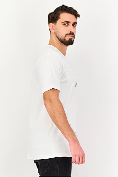 Nautica Men Crew Neck Short Sleeve Graphic Print T-Shirt, White