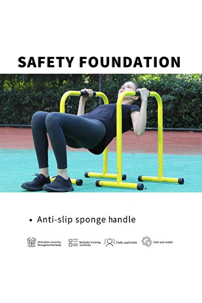 Hcosmy بار الغطس/الباراليتي المنزلي — مقابض على شكل حرف L لتمارين الضغط والجمباز لتدريب القوة