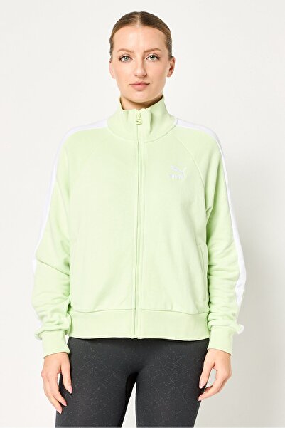 Puma Women Sportswear Fit Long Sleeve Iconic T7 Track Jacket, Pistachio